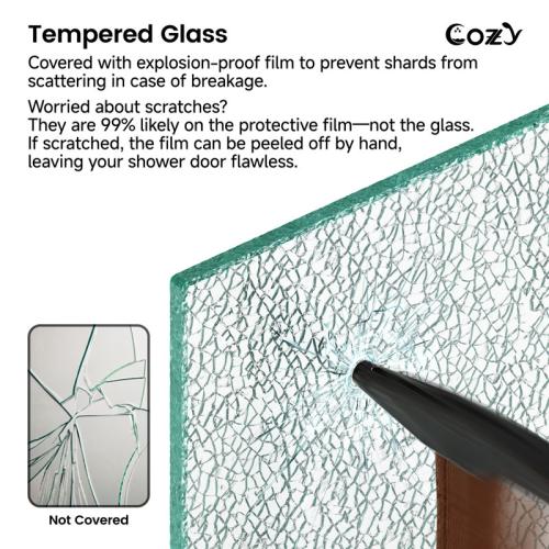 Glass shower door hardware TP-11 series bag  C of ABC Finish: Matte Black
