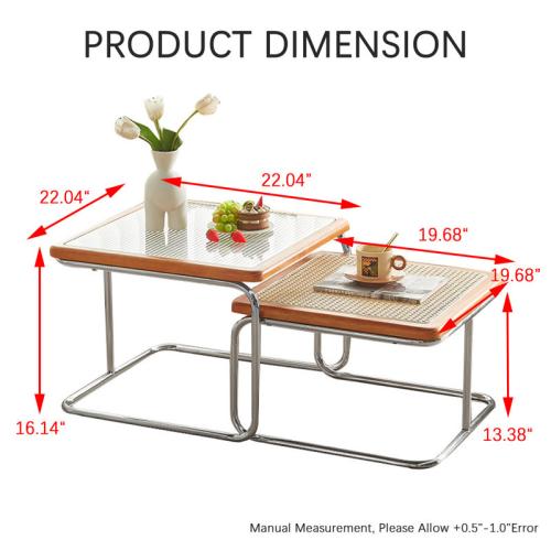 Postfield Nesting Coffee Table - Table Top Color: Brown