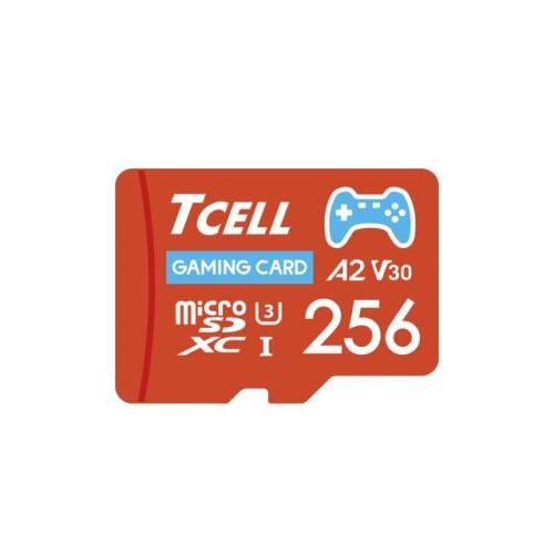 TCELL Gaming 256GB microSDXC A2 USH-I U3 V30 Read 100MB/s Write 80MB/s Memory Card With Adapter, Designed for Gaming Console, Compatible with.