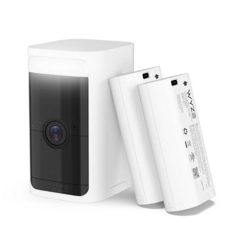 Color White Wyze Battery Powered Indoor and Outdoor Smart-Enabled Security Camera