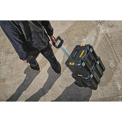 DeWalt TSTAK 20 in. Wheeled Storage Organizer Black/Yellow