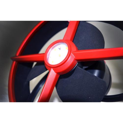 Black and Red Mr. Heater BaseCamp Black/Red Tent Fan with Light 8.75 in. W X 6.25 in. L 1 pk