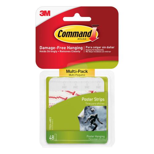 2 Pack 3M Command White Poster Strips 1 lb 48 pk