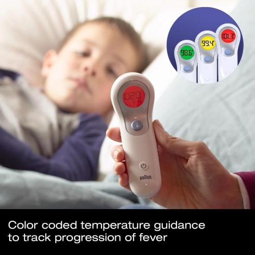 Braun White No Touch Ear and Forehead Infrared Thermometer 1 pk