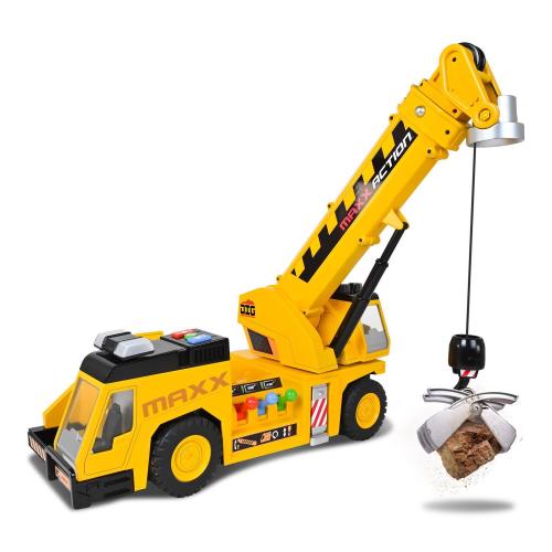 Maxx Action 3-n-1 Crane Truck Yellow 6 pc (missing part; see the picture)