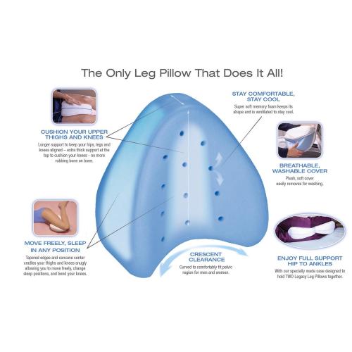 Contour Legacy Better Sleep & Back Support Leg Support Pillow Cotton 1 pk