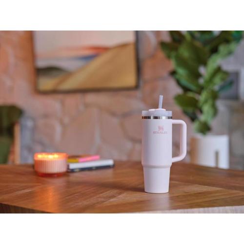 Stanley The Quencher H2.0 FlowState 30 oz Rose Quartz BPA Free Double-wall Vacuum Insulated Tumbler MISSING STRAW