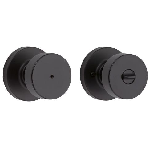 Kwikset Signature Series Pismo Matte Black Knob Right or Left Handed