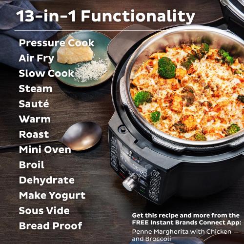 Instant Duo Crisp Ceramic/Stainless Steel Multi-Cooker 6.5 qt Black