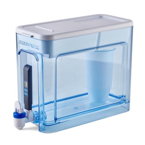 ZeroWater Ready-Read 32 cups Blue/White Water Filtration Dispenser ( missing part see the picture)