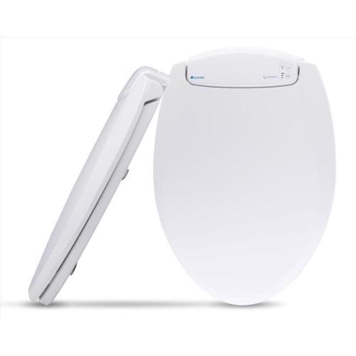 Brondell LumaWarm Slow Close Elongated White Plastic Night Light Toilet Seat