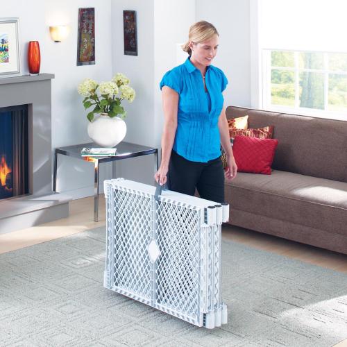 North States Superyard Gray 26 in. H X 18.5 in. W Plastic Child Safety Gate