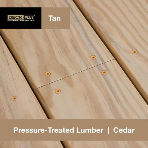 HILLMAN Deck Plus No. 8 Ga. X 1-1/4 in. L Tan Star Flat Head Exterior Deck Screws 1 lb 186 pk