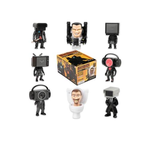 Skibidi Toilet S1 Mystery Collector Series Figures Toy Multicolored 9 pc