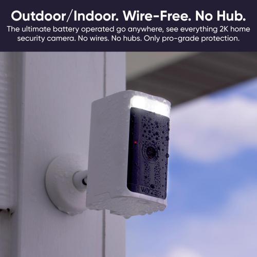 Color White Wyze Battery Powered Indoor and Outdoor Smart-Enabled Security Camera
