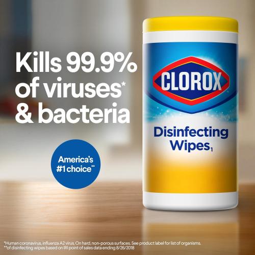 Clorox Lemon Fresh Scent Disinfecting Wipes 75 Wet Wipes