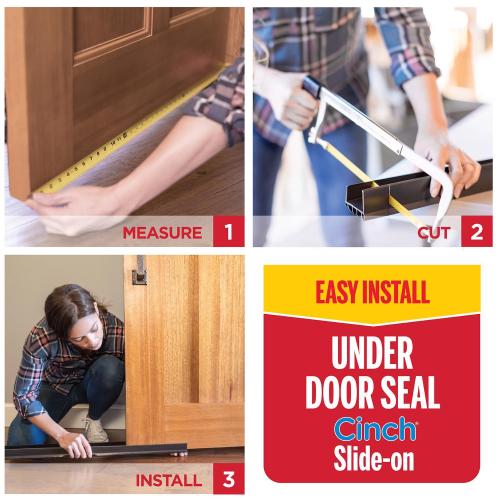 M-D Building Products CINCH White Vinyl Under Door Seal For Doors 36 in. L X 1.75 in.