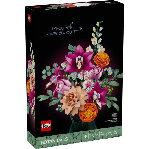 LEGO Botanicals Pretty Pink Flower Bouquet Building Kit Multi