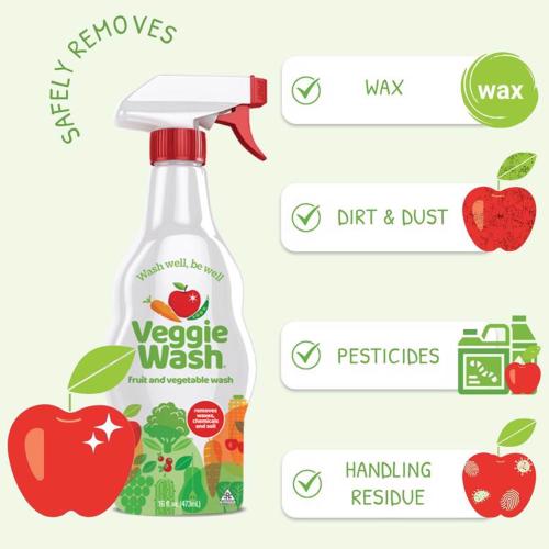 3pk Veggie Wash Fruit and Vegetable Wash 16 oz Liquid