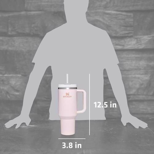 Stanley The Quencher H2.0 FlowState 30 oz Rose Quartz BPA Free Double-wall Vacuum Insulated Tumbler MISSING STRAW