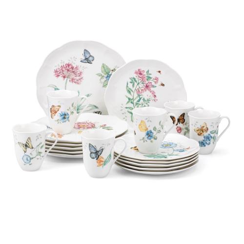 Lenox Multicolored Porcelain Butterfly Meadow Dinnerware Set