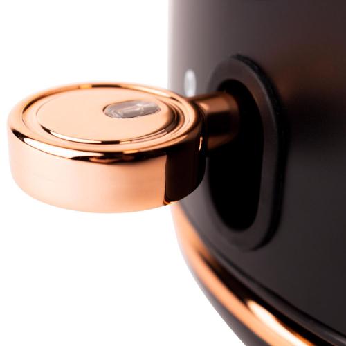 Haden Black/Silver Retro Stainless Steel 1.7 L Electric Tea Kettle