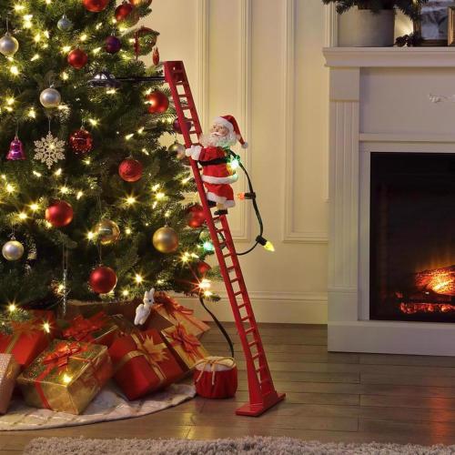 Mr. Christmas LED Super Climbing Santa Animated Decor 43 in.