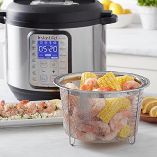 Instant Pot Silver Stainless Steel Mesh Steamer Basket