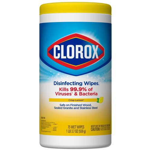Clorox Lemon Fresh Scent Disinfecting Wipes 75 Wet Wipes