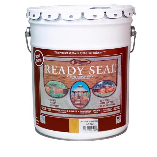Ready Seal Goof Proof Semi-Transparent Flat Natural Oil-Based Penetrating Wood Stain/Sealer 5 gal