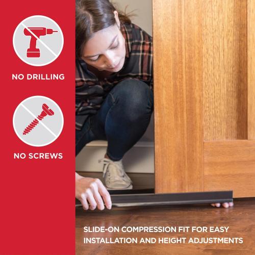 M-D Building Products CINCH White Vinyl Under Door Seal For Doors 36 in. L X 1.75 in.