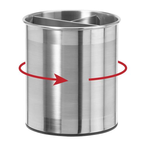 OGGI 7.68 in. H X 6.89 in. W X 6.89 in. D Silver Utensil Holder