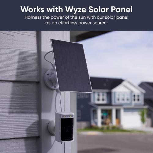 Color White Wyze Battery Powered Indoor and Outdoor Smart-Enabled Security Camera