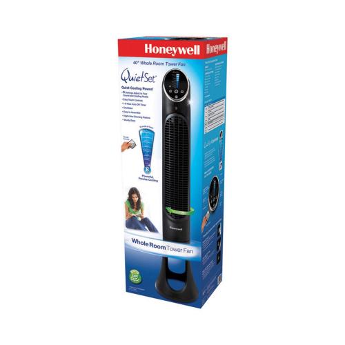 Honeywell QuietSet 40 in. H 8 speed Oscillating Tower Fan Remote Control