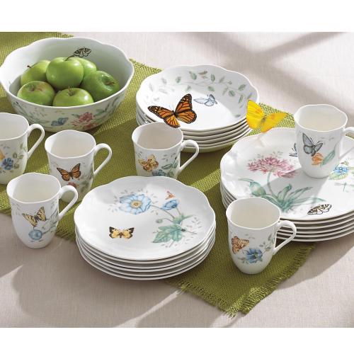 Lenox Multicolored Porcelain Butterfly Meadow Dinnerware Set