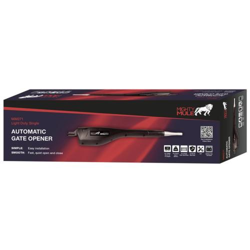 Mighty Mule MM271 Single Arm Gate Opener 12 V AC/Battery Powered Automatic Gate Opener