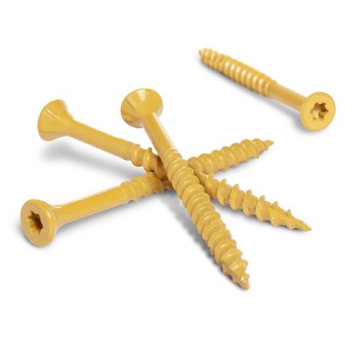HILLMAN Deck Plus No. 8 Ga. X 1-1/4 in. L Tan Star Flat Head Exterior Deck Screws 1 lb 186 pk