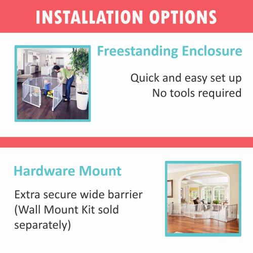 North States Superyard Gray 26 in. H X 18.5 in. W Plastic Child Safety Gate
