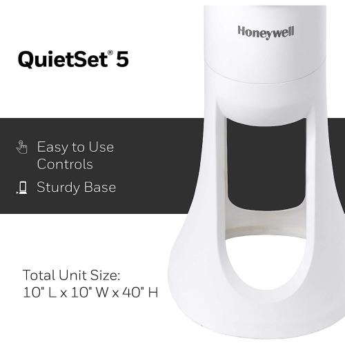 Honeywell 40 in. H X 10 in. D 5 speed Oscillating Whole Room Fan Remote Control