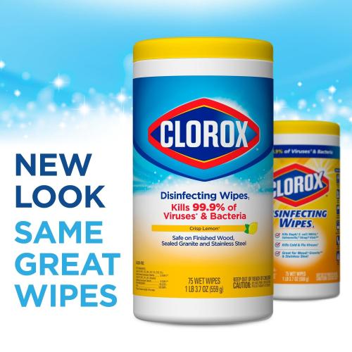 Clorox Lemon Fresh Scent Disinfecting Wipes 75 Wet Wipes