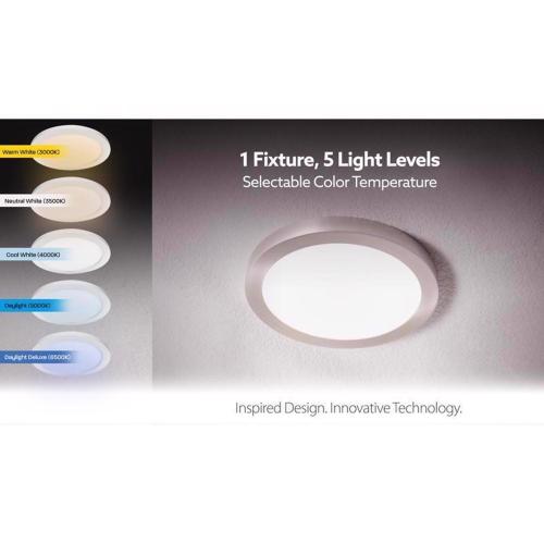 Feit EDGELIT Frost Warm White 7.5 in. W Aluminum LED Retrofit Recessed Lighting 10.5 W