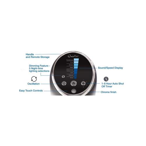 Honeywell QuietSet 40 in. H 8 speed Oscillating Tower Fan Remote Control
