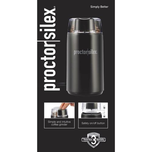 Hamilton Beach Proctor Silex Black Plastic/Steel 12 cups Coffee and Spice Grinder