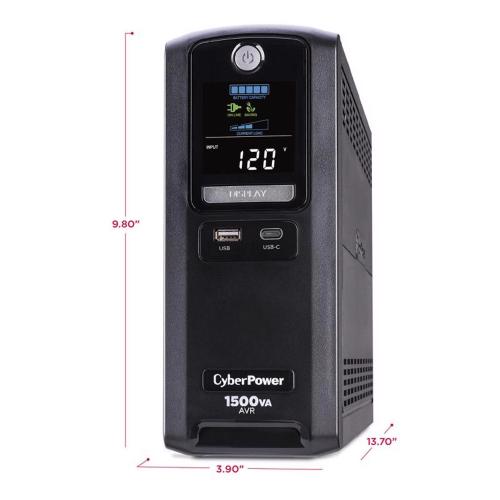 CyberPower 6 ft. L 10 outlets Battery Backup/Surge Protector Black 890 J