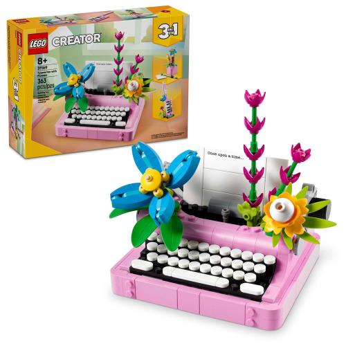 363Pc LEGO Creator Typewriter with Flowers Multi 363 pc