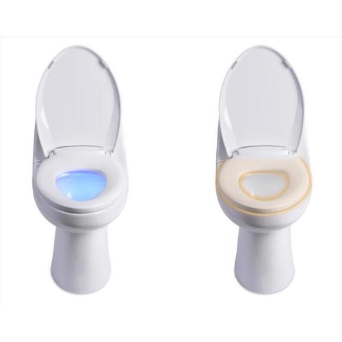 Brondell LumaWarm Slow Close Round White Plastic Night Light Toilet Seat