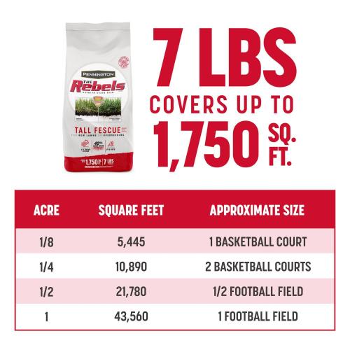 Pennington The Rebels Tall Fescue Grass Sun or Shade Grass Seed 7 lb