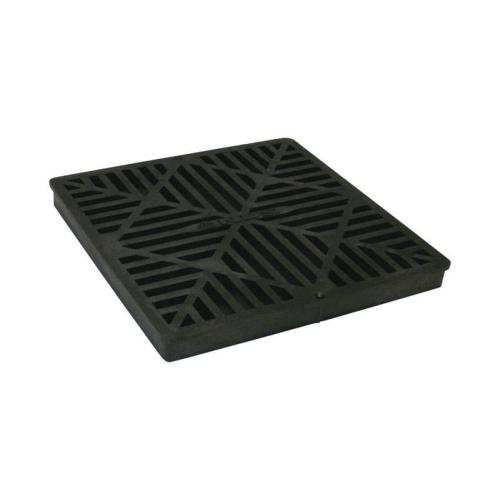 12 in. Black NDS Square Polyolefin Drain Grate