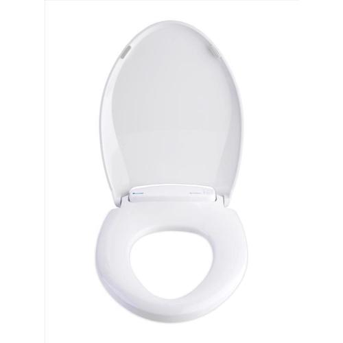 Brondell LumaWarm Slow Close Elongated White Plastic Night Light Toilet Seat
