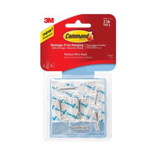3M Command Medium Plastic Wire Hooks 2.17 in. L 6 pk (4)